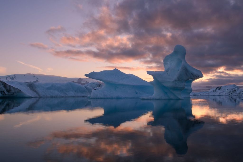 An iceberg at the glacier lagoon in south east iceland
