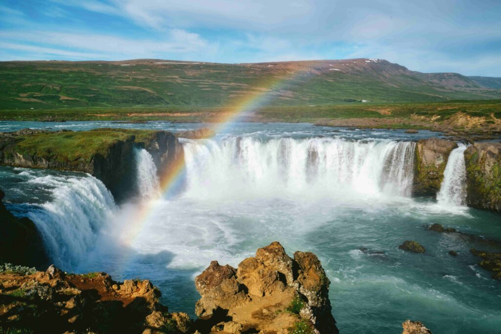 Godafoss waterfall in North Iceland