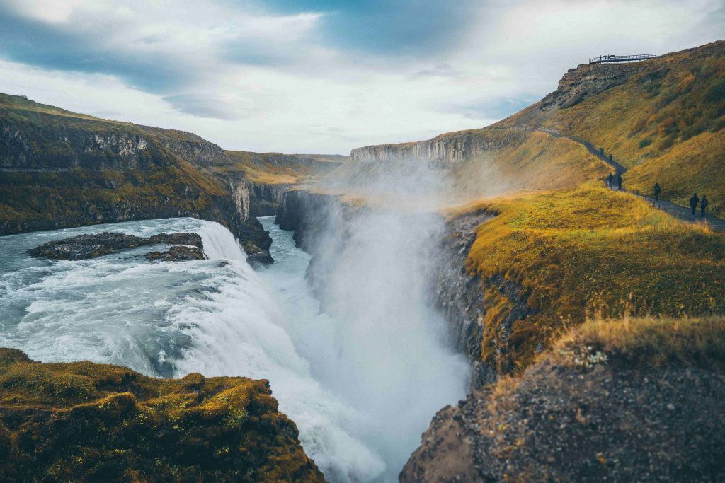 Gullfoss on the golden circle in iceland