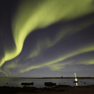 northern lights in reykjavik